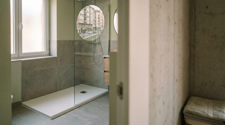 Servicio profesional para cambiar bañera por plato de ducha Bilbao en un baño moderno y accesible.