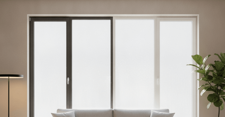 Comparativa de ventana aluminio vs pvc aislamiento, mostrando un hogar moderno con ventanas eficientes.