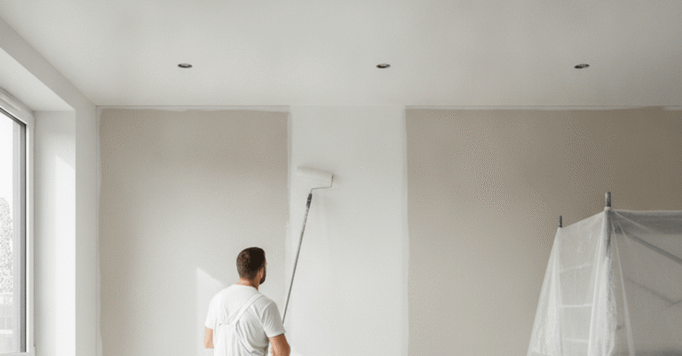 imprimacion antes de pintar cual usar, un experto aplicando imprimación en una pared