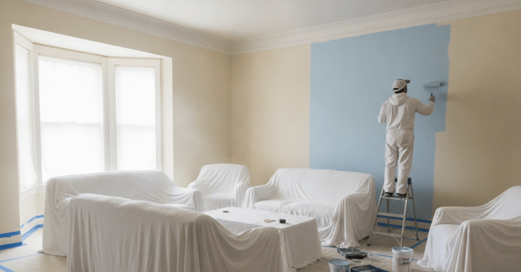 pintar un piso con los muebles dentro como se organiza